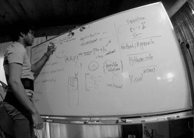 image of Christian on the whiteboard
